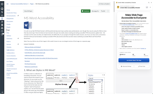 AristAI Web Accessibility Checker :: Find WCAG accessibility issues on any page (even hidden menus and dialogs), highlight them in place, and get clear fixes.