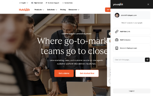 YouSpot :: Save the page you are on, and the LinkedIn profiles and posts you choose, into your own YouSpot Second Brain.