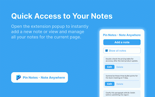 Pin Notes - Note Anywhere :: Leave sticky notes on specific elements of any webpage. Notes persist and are contextual.