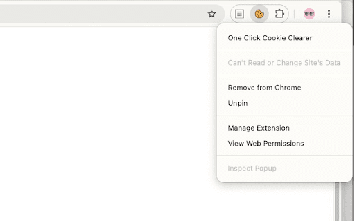 One Click Cookie Clearer :: Clears all cookies for the current site with one click. After 1.1sec auto-refreshes the page. No data is collected.