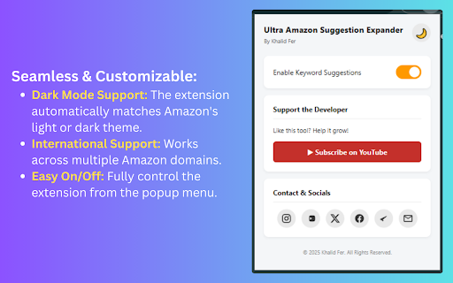Ultra Amazon Suggestion Expander :: Enhances the Amazon search bar with advanced keyword suggestions.