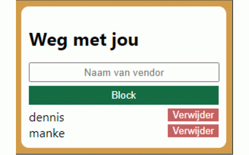 Marktplaats blacklister :: Blacklists vendors on marktplaats.nl