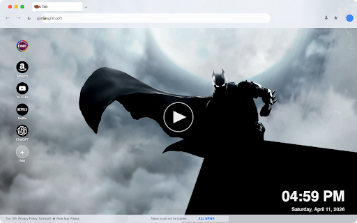 Batman Dark Knight Rooftop Pose Live Wallpaper :: Transform your new tab with an epic live HD wallpaper of Batman in his iconic Dark Knight rooftop pose.