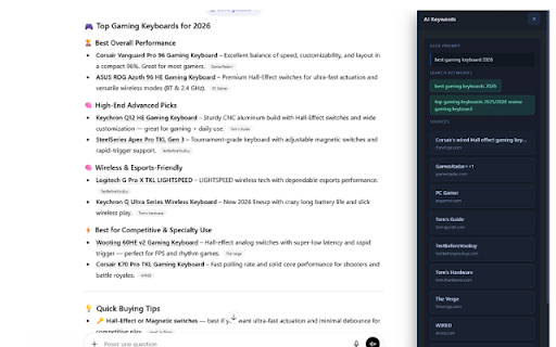 AI Keywords Extractor :: Extract and save keywords from AI conversations (ChatGPT, Claude, Gemini) with Freemium/Premium quota management.