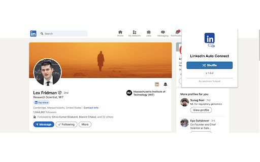 LinkedIn Auto Connect :: Automatically fills personalized LinkedIn connection requests with predefined templates.