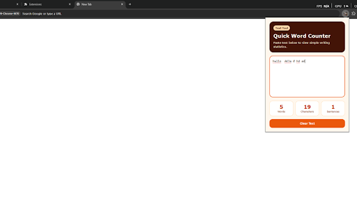 Quick Word Counter :: A simple tool to count words, characters, and sentences from pasted text.