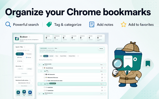 Bookson :: View and manage bookmark folders and bookmarks with tags, multi-select, drag and drop, export, and import.