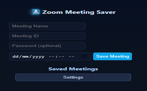 Zoom Meeting Saver :: Save Zoom meetings and join via app or browser with one click.