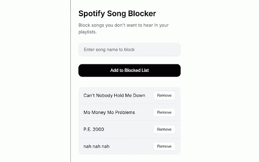 Spotify Song Blocker :: Block specific songs from playing on Spotify Web Player