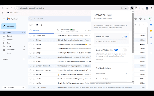 ReplyWise :: AI-powered email replies and smart categorization for Gmail