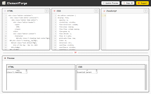 ElementForge :: Copy and transform website elements into perfect HTML/CSS with advanced options