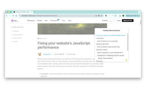 Floating Table of Contents :: Explore documents with ease and float your ToC anywhere!