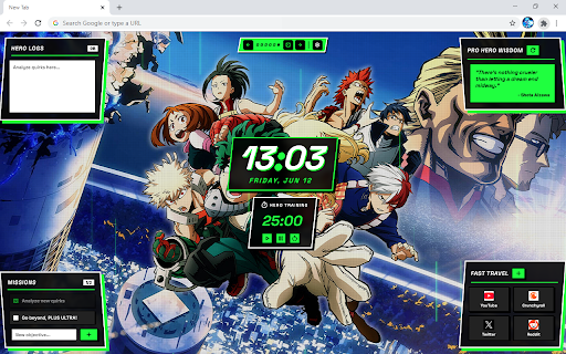 My Hero Academia MHA HD Wallpaper New Tab :: Customize new tab with My Hero Academia wallpaper extension and display MHA wallpapers in your background.