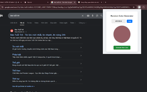 Random Color Code Generator :: Generates a random HEX color code and displays a color preview, useful for designers.