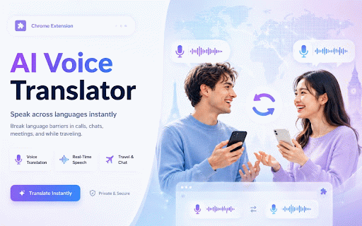 AI Voice Translator :: The leading AI voice translator for Chrome. Convert voice clips into multiple languages and generate natural speech using AI voice…