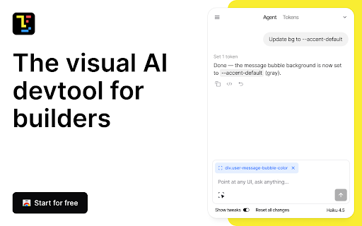 Voila :: Inspect any UI, debug issues, make changes, or export the context as code, prompts, tasks, or reusable skills.