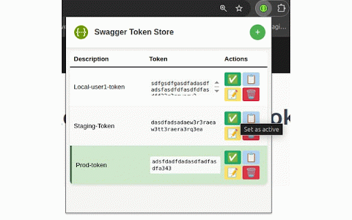 Swagger Token Store :: A productivity extension that manages and injects AuthBearer tokens into SwaggerUI with a single click—simplifying authentication.
