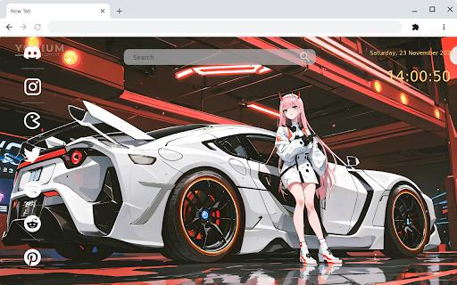 Toyota GR86 with Anime Girl Live Wallpaper :: Brings speed and style to your browser! Enjoy a stunning fusion of anime aesthetics and automotive passion.