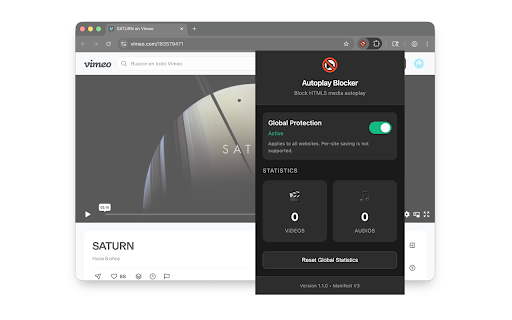HTML5 Autoplay Blocker :: Disable HTML5 video and audio autoplay on all websites
