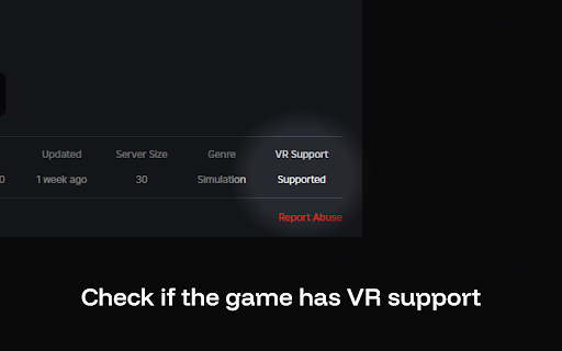 Roblox VR Looker :: Mark Roblox VR supported games