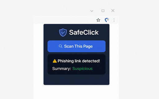 SafeClick :: SafeClick detects phishing risks and explains them. Includes image detection and smart analysis.