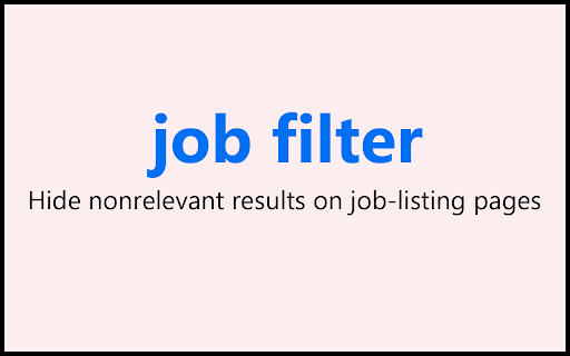 Job filter :: Job filter
