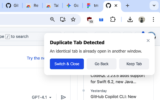 Tab Options :: Detect & merge duplicate tabs, group by domain, save sessions, export/import tabs. Lightweight & open source.