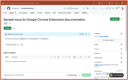 Worklog :: Log work in Worklog straight from a GitHub issue or a Productive task.