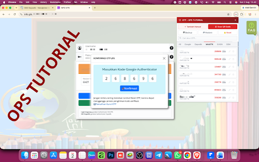 OTP - OPS TUTORIAL :: Ekstensi OTP - OPS TUTORIAL dengan Autofill