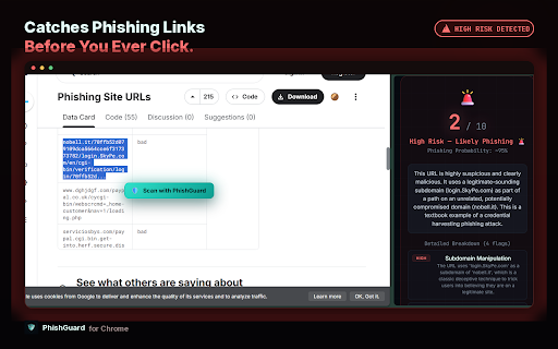 PhishGuard :: Detect phishing in emails and URLs from your browser sidebar