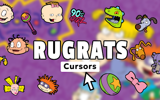 Rugrats Cursor - 90s Cartoon Cursor for Chrome :: Crawl the web with Rugrats cursors. Perfect for fans of Tommy, Reptar & nostalgic Nickelodeon adventures!