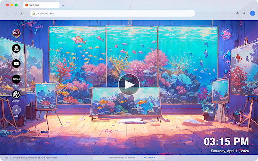 Underwater Art Gallery Live Wallpaper :: Transform your new tab into an enchanting underwater art gallery with stunning HD live wallpapers that immerse you in beauty.