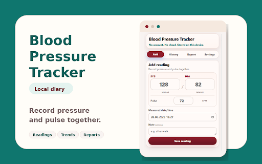 Blood Pressure Tracker :: Simple blood pressure tracker app to track BP , view a pressure tracking chart, and save readings locally.