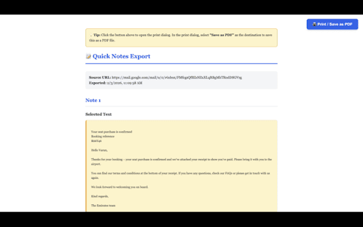 Quick Notes :: Capture selected text and add notes