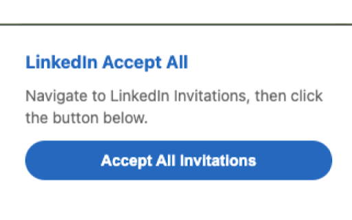 LinkedIn Accept All Invitations :: Accept all pending LinkedIn connection invitations with one click.
