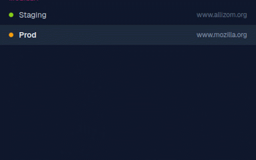 Environment Switcher :: Switch between different environments and languages with ease