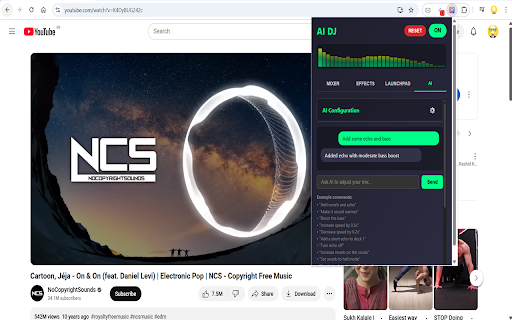 AI-Powered DJ Extension :: Transform any website into a professional DJ station with AI-powered audio effects and controls