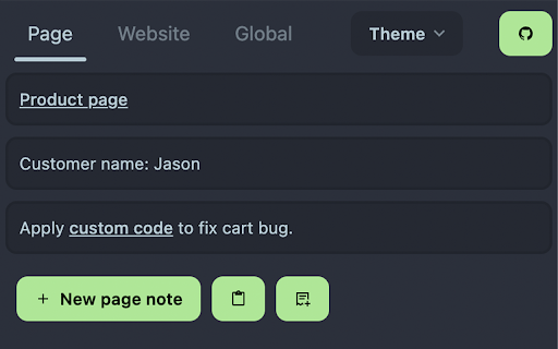 Notes by URL :: A simple note-taking extension that allows you to take notes on any webpage.