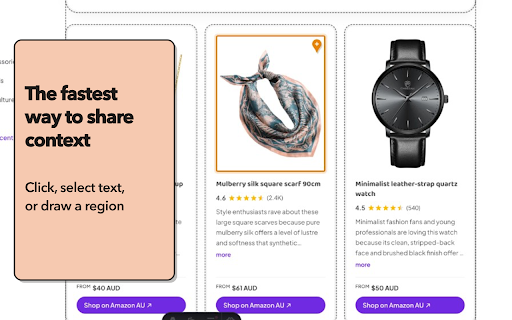 Pin and Send :: Pin feedback on any experience and send to your team or your AI.