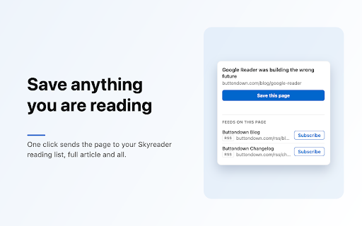 Skyreader :: Save the page you're reading to Skyreader, or subscribe to its feeds.