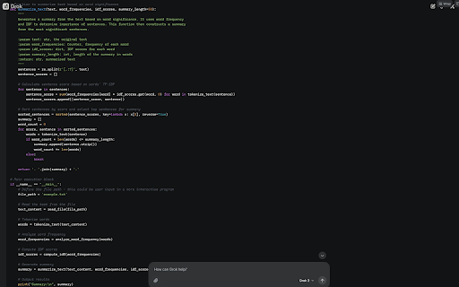 Grok Fullscreen Chat :: Uses a few lines of CSS to makes Grok chats full screen width for easier code reading.