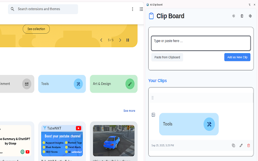 Clip Board by AI Muse (Beta) :: A handy clipboard app in the Browser. A convenient sidekick to the system clipboard.
