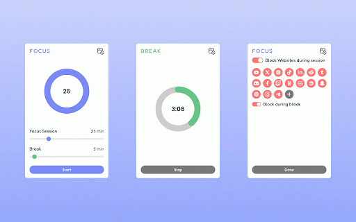 Focus: Pomodoro Timer, Website Blocker :: Helps you be focused and productive