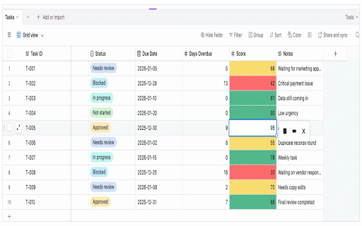 Airtable Cell Coloring :: Cell and row background coloring for Airtable with persistence across sorts, filters, and view switches