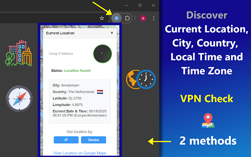 current location :: Discover your current location instantly! Get info on your city, town, or country. Simple way to know where you are right now.