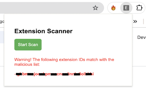 Extension Security Scanner :: Reads all installed extension IDs and compare with up-to-date macilous extension list