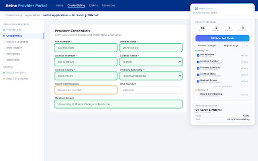 Provion Accelerate :: Human-in-the-loop portal assist for Provion enrollment workflows.