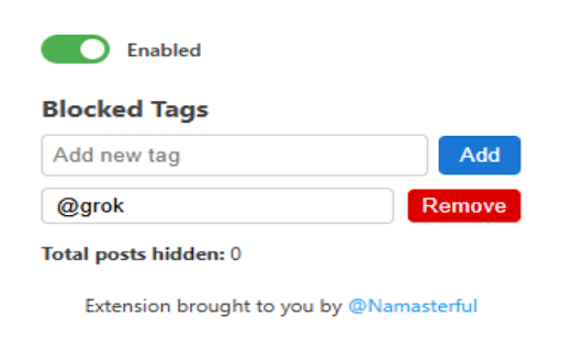 X AI Reply Hider :: A simple extension that allows you to hide posts to and from AI chatbots on X