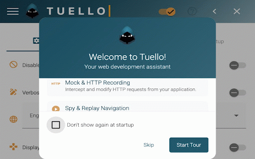 Tuello :: Intercept and modify HTTP Requests, Track ressources, search elements and record and replay user's browser actions