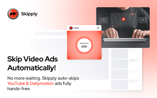 skipply :: Skipply – Automatic Ad Skipping & Fast-Forward for YouTube & Dailymotion
Enjoy videos without interruptions.
Skipply automatically…